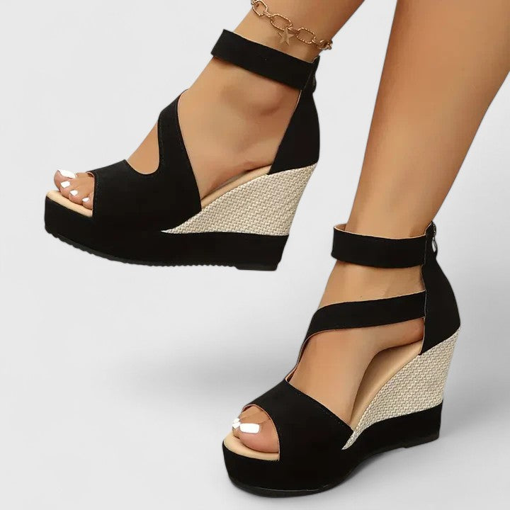 えま | 上品クロスサンダル