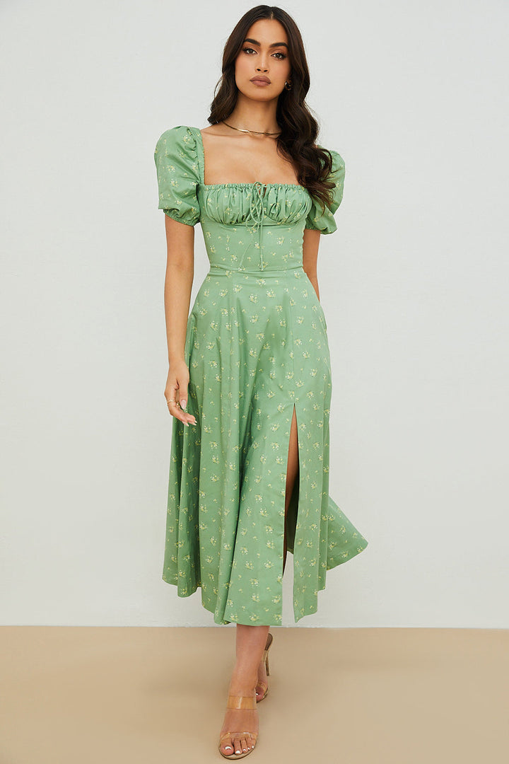 Lucía | Vestido Escote Fruncido