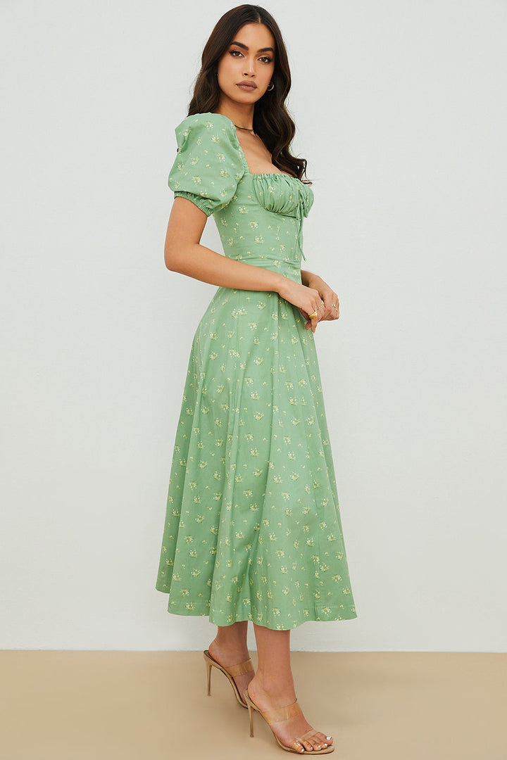 Lucía | Vestido Escote Fruncido