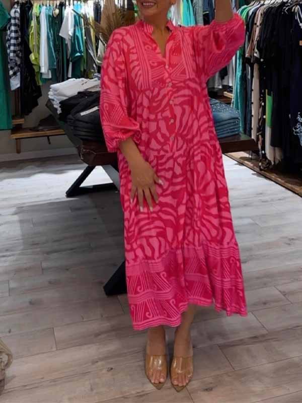 Yaretzi | Vestido Motivos Tropicales