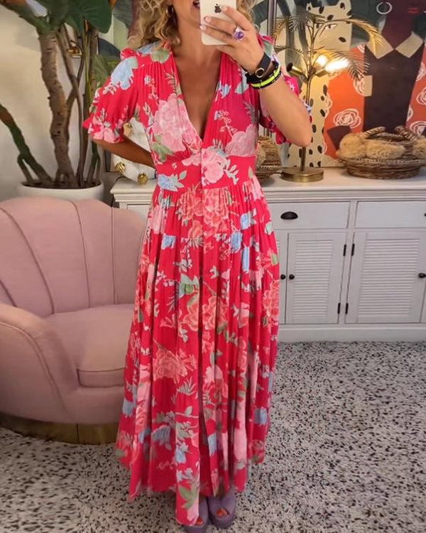 Renata | Vestido Flores Vibrantes