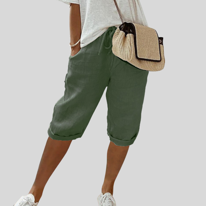 Leodegaria | Pantalón Capri Relajado