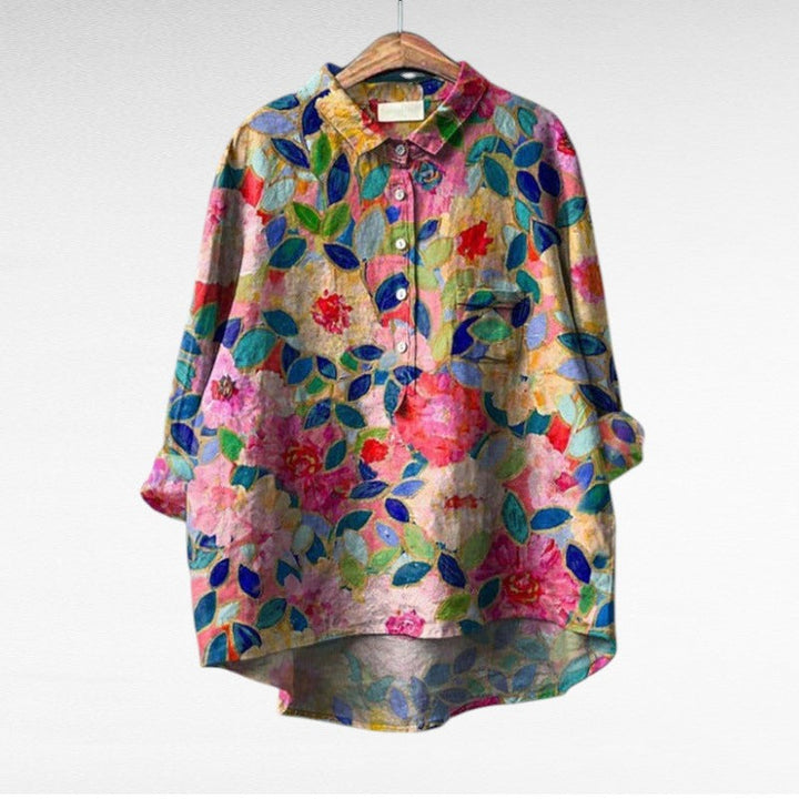 Benigna | Blusa Floral Sofisticada