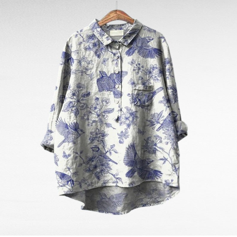 Benigna | Blusa Floral Sofisticada