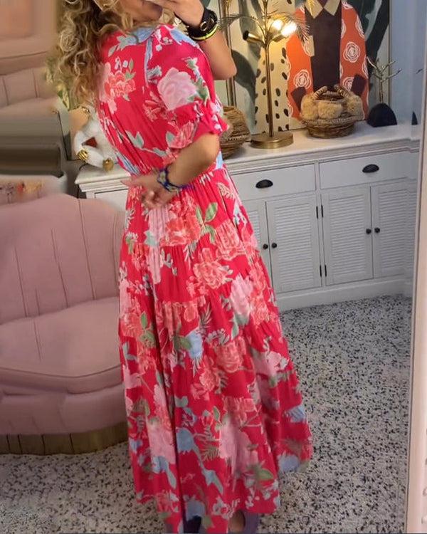 Renata | Vestido Flores Vibrantes
