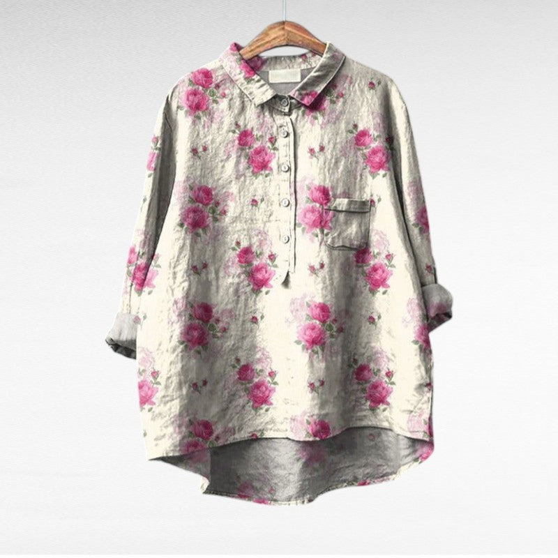 Benigna | Blusa Floral Sofisticada