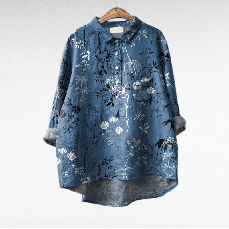 Benigna | Blusa Floral Sofisticada