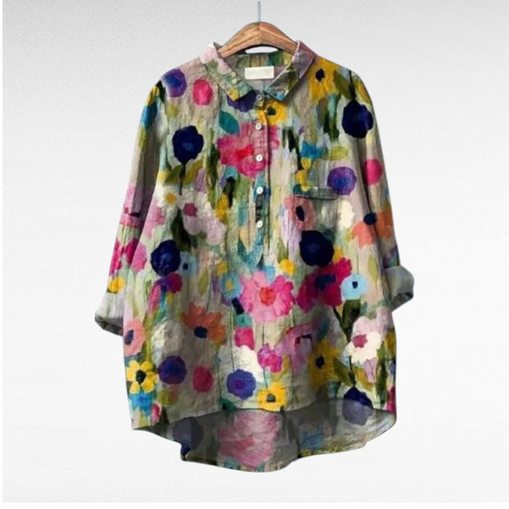 Benigna | Blusa Floral Sofisticada