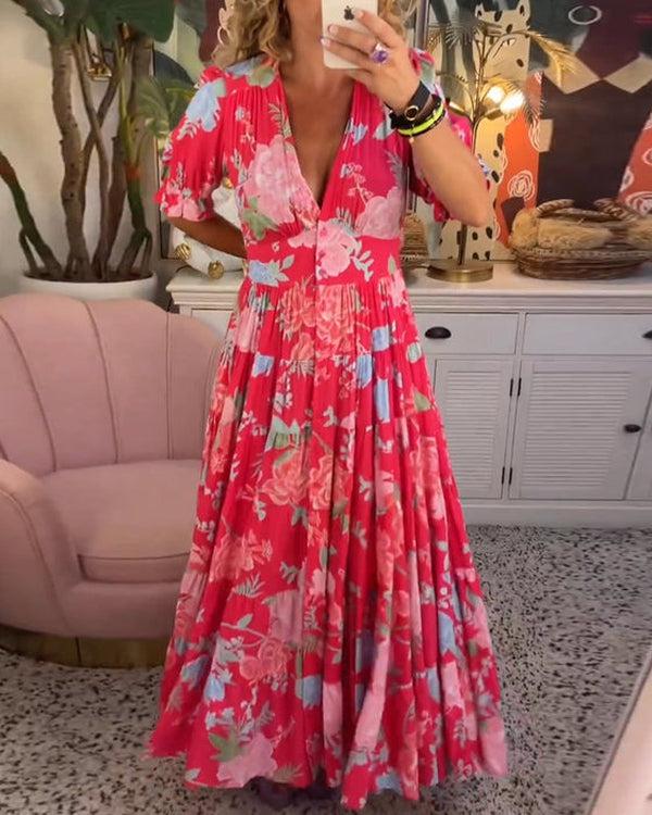 Renata | Vestido Flores Vibrantes