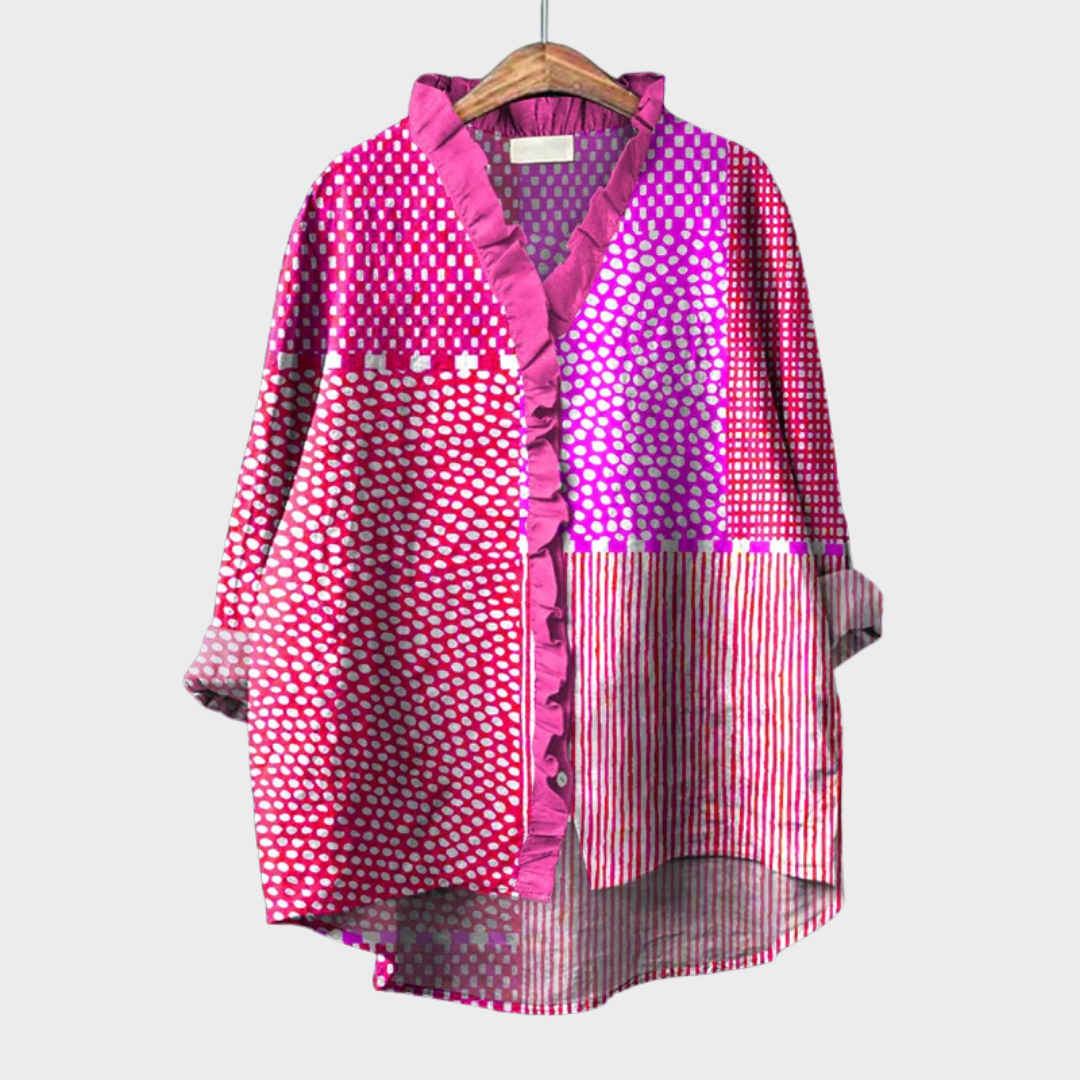 Oneca | Blusa Geométrica Dinámica