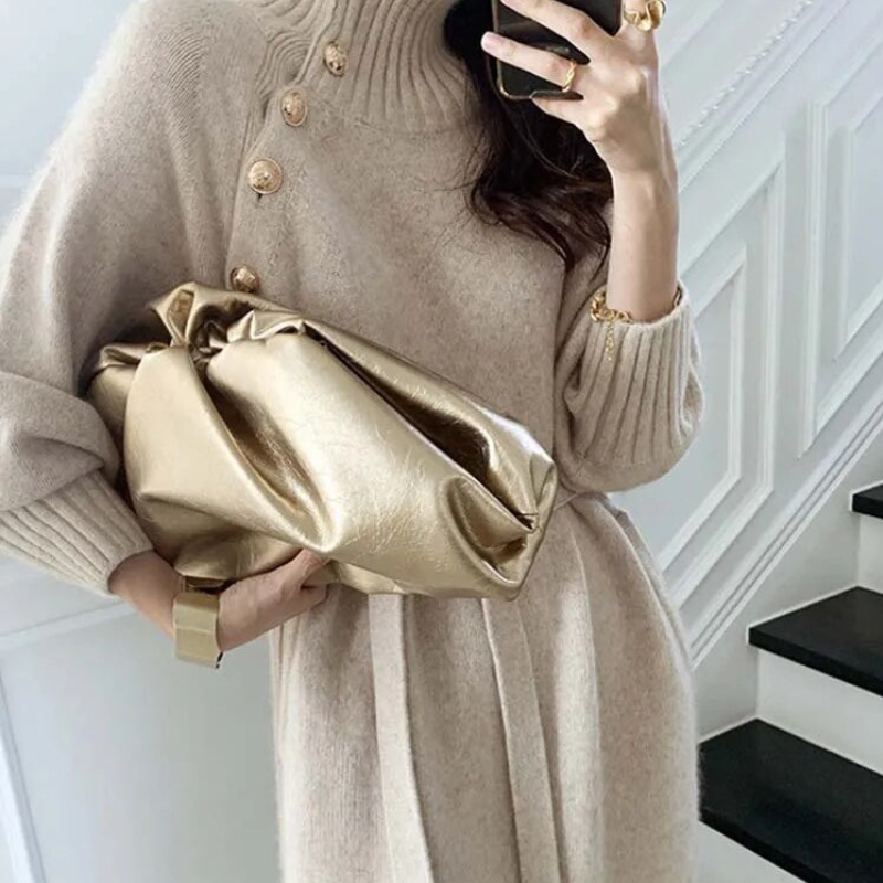 Delfina | Vestido Cuello Envolvente