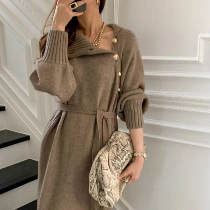 Delfina | Vestido Cuello Envolvente