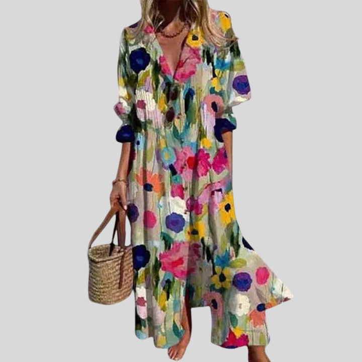 Lidia | Vestido Acuarela Radiante
