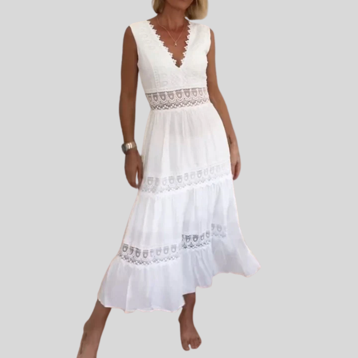 Martina | Vestido Encaje Geométrico