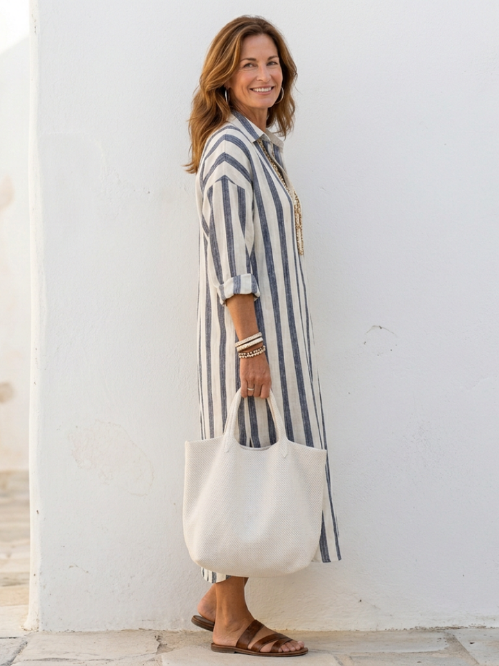 Adara | Vestido Rayas Atemporales