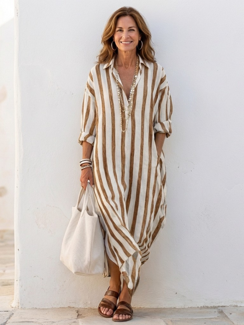 Adara | Vestido Rayas Atemporales