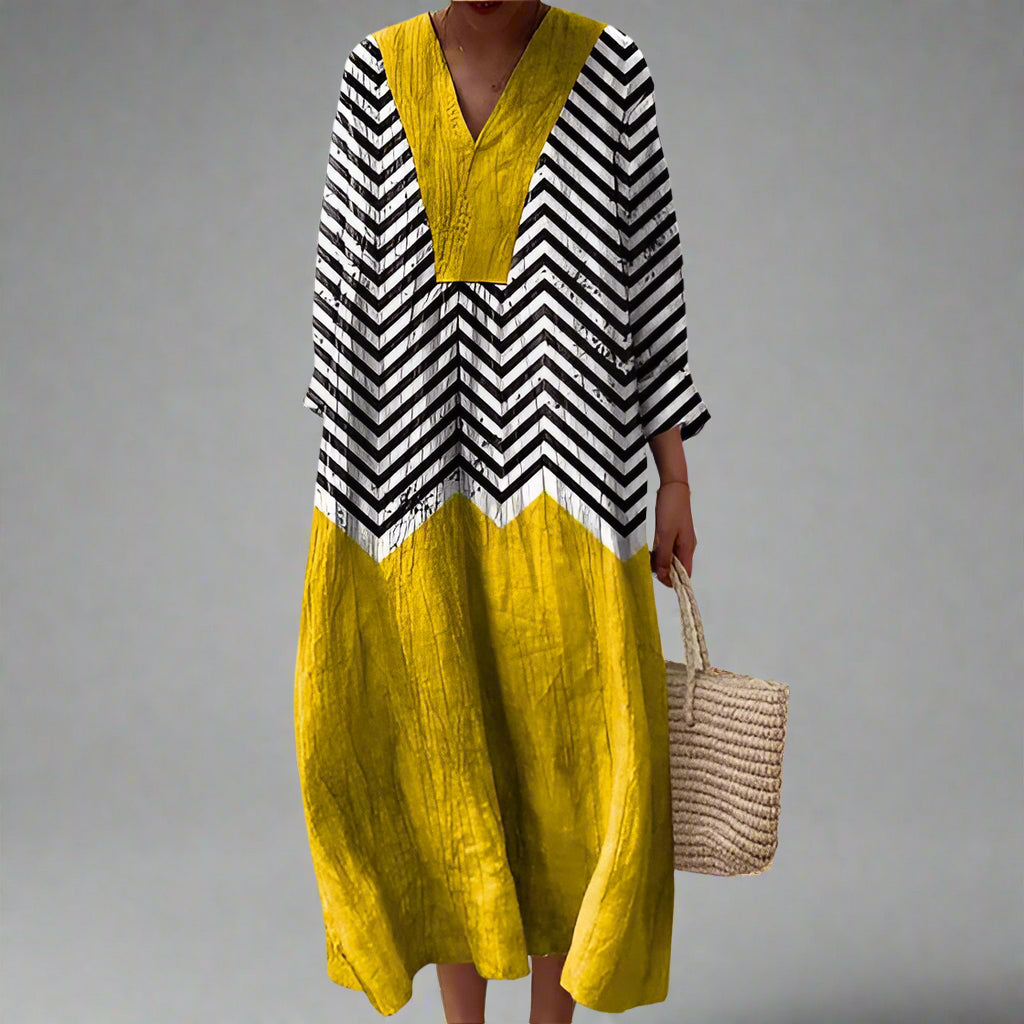 Aina | Vestido Zigzag Vanguardista