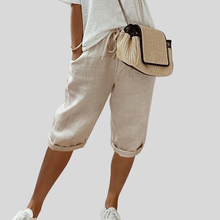 Leodegaria | Pantalón Capri Relajado