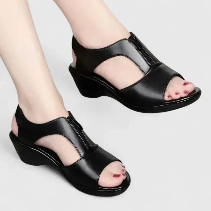 あや | 上品オープントゥパンプス