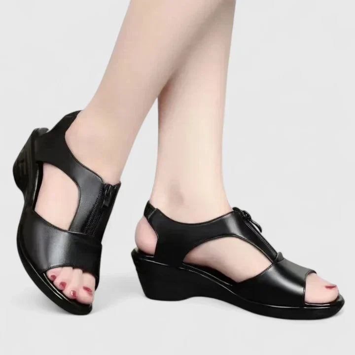 あや | 上品オープントゥパンプス