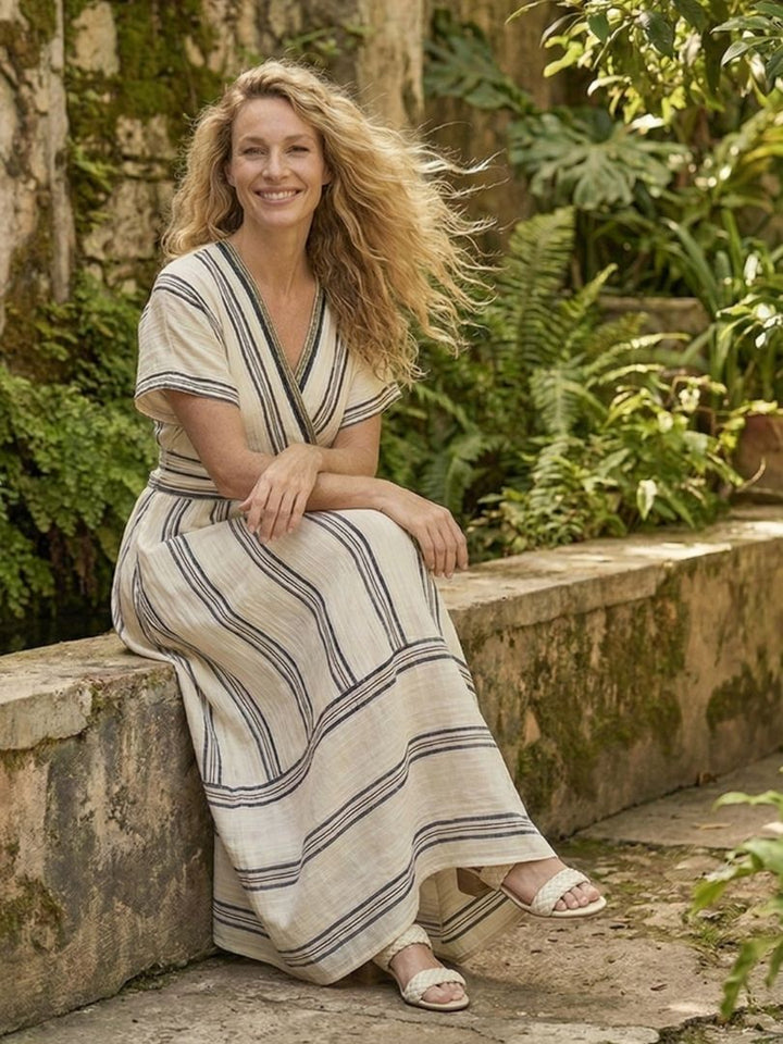 Juliana | Vestido Cruzado Mediterráneo