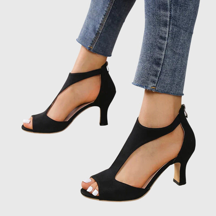 ゆな | 上品オープントゥパンプス