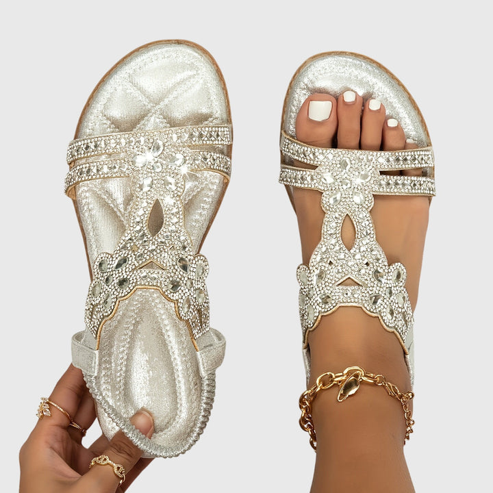 ゆり |上品ビジューサンダル