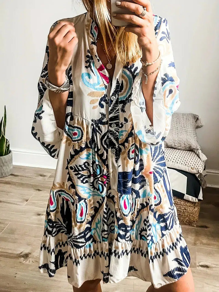 Elvira| Vestido Estampado Boho