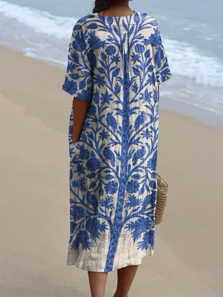 Marcela | Vestido Azulejos del Mediterráneo