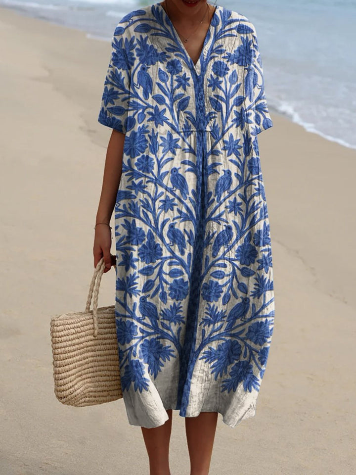Marcela | Vestido Azulejos del Mediterráneo
