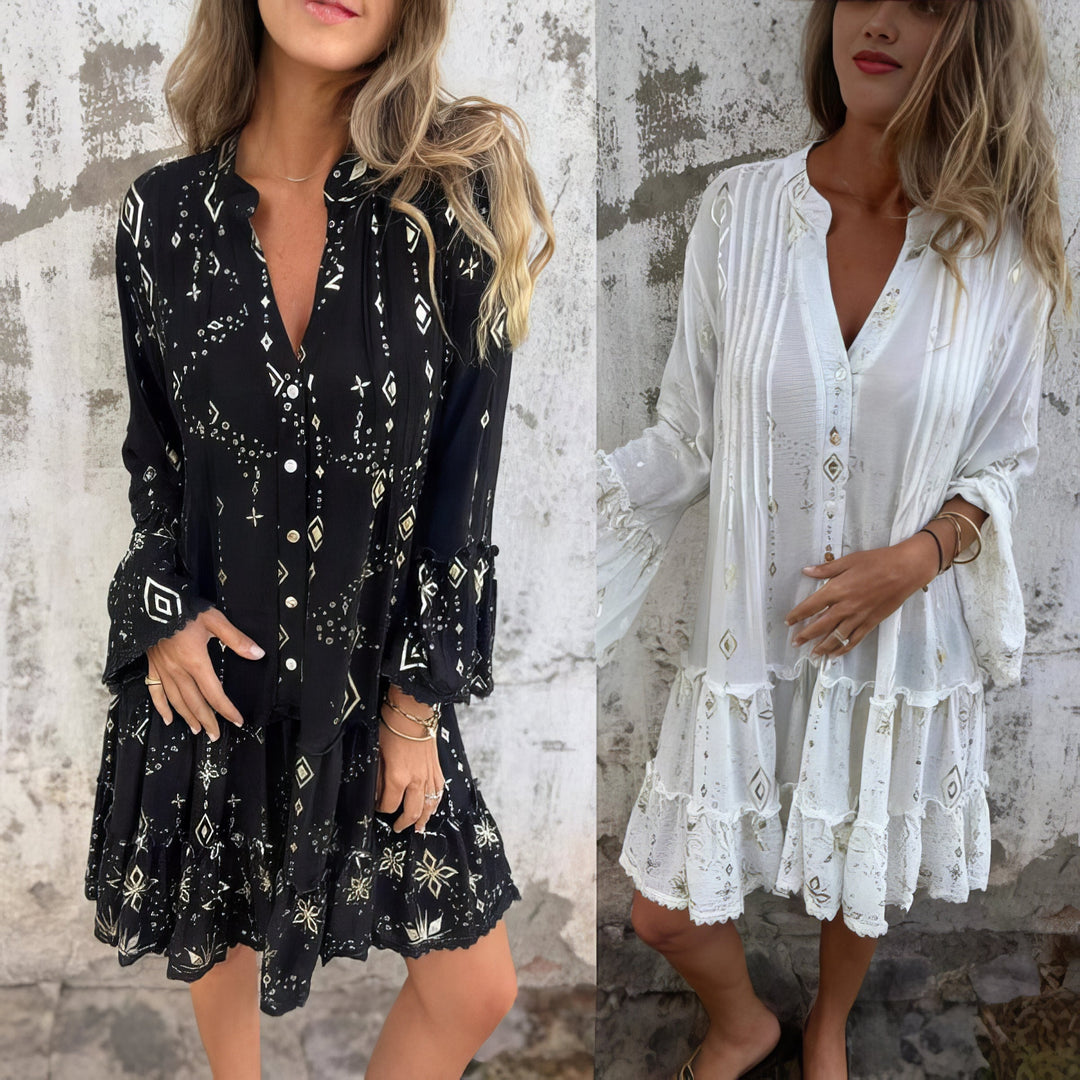 Rosario | Vestido Manga Acampanada