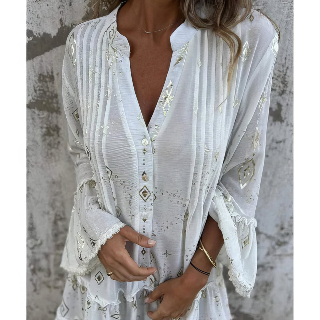 Rosario | Vestido Manga Acampanada