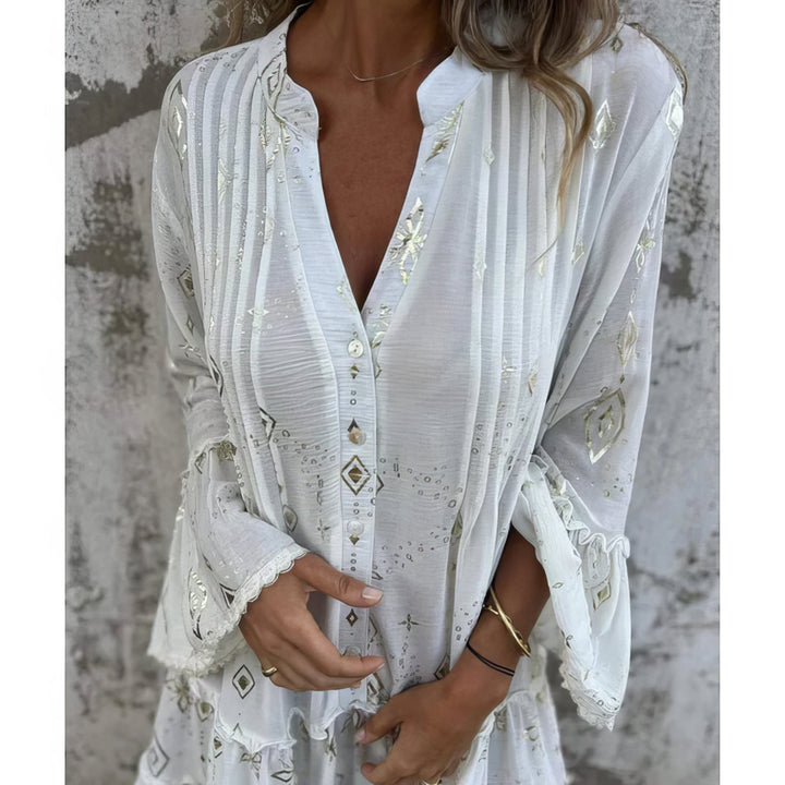 Rosario | Vestido Manga Acampanada