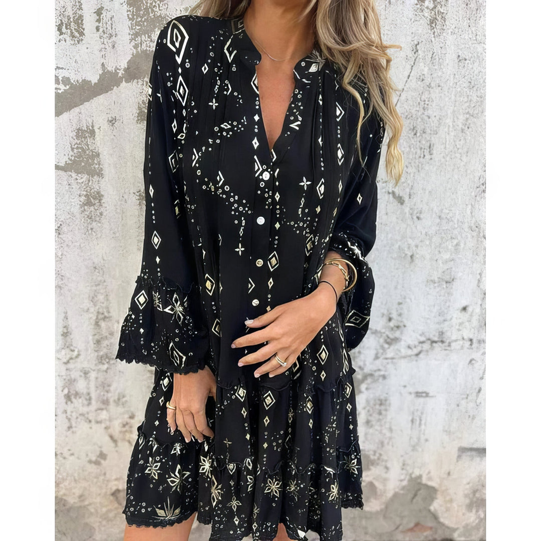 Rosario | Vestido Manga Acampanada