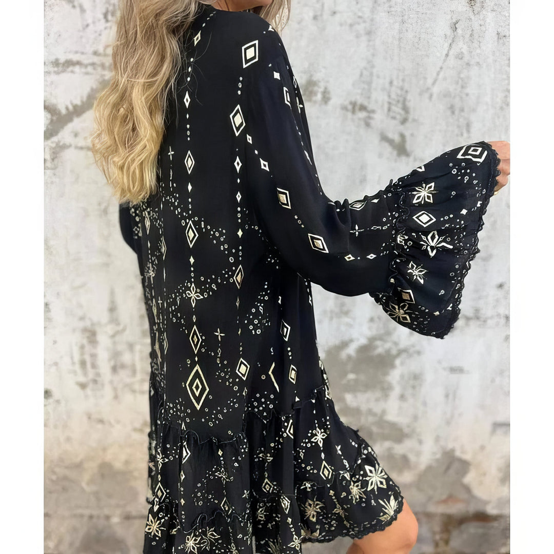 Rosario | Vestido Manga Acampanada