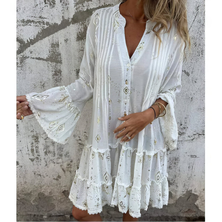 Rosario | Vestido Manga Acampanada